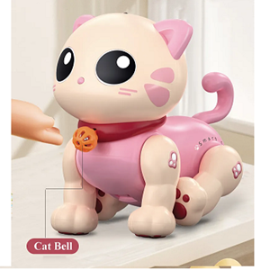 ربات اسباب بازی گربه موزیکال کنترلی صورتی Robot Cat Toy for Kids, Remote Control Kitty Toys_اسباب بازی